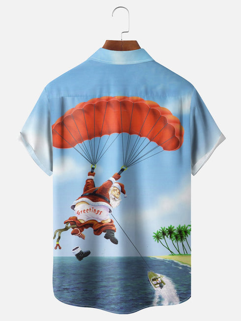 Men's Christmas Funny Graphic Short Sleeve Hawaiian Shirt